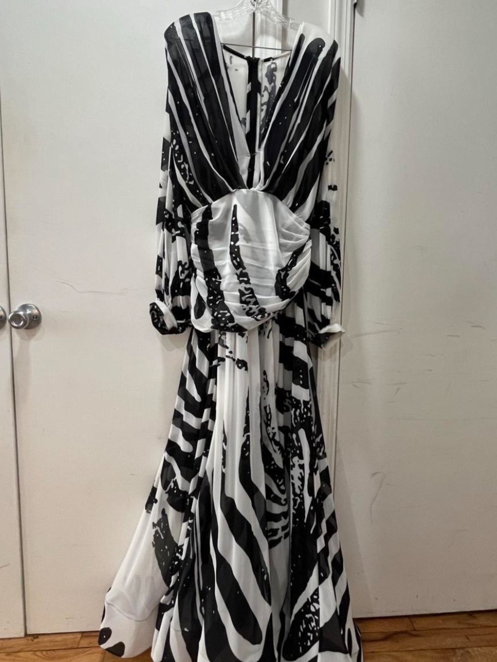 Bronx and Banco Black and White Zebra-Print Maxi Dress - Picture 2 of 5